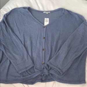 American Eagle plush button down sweater